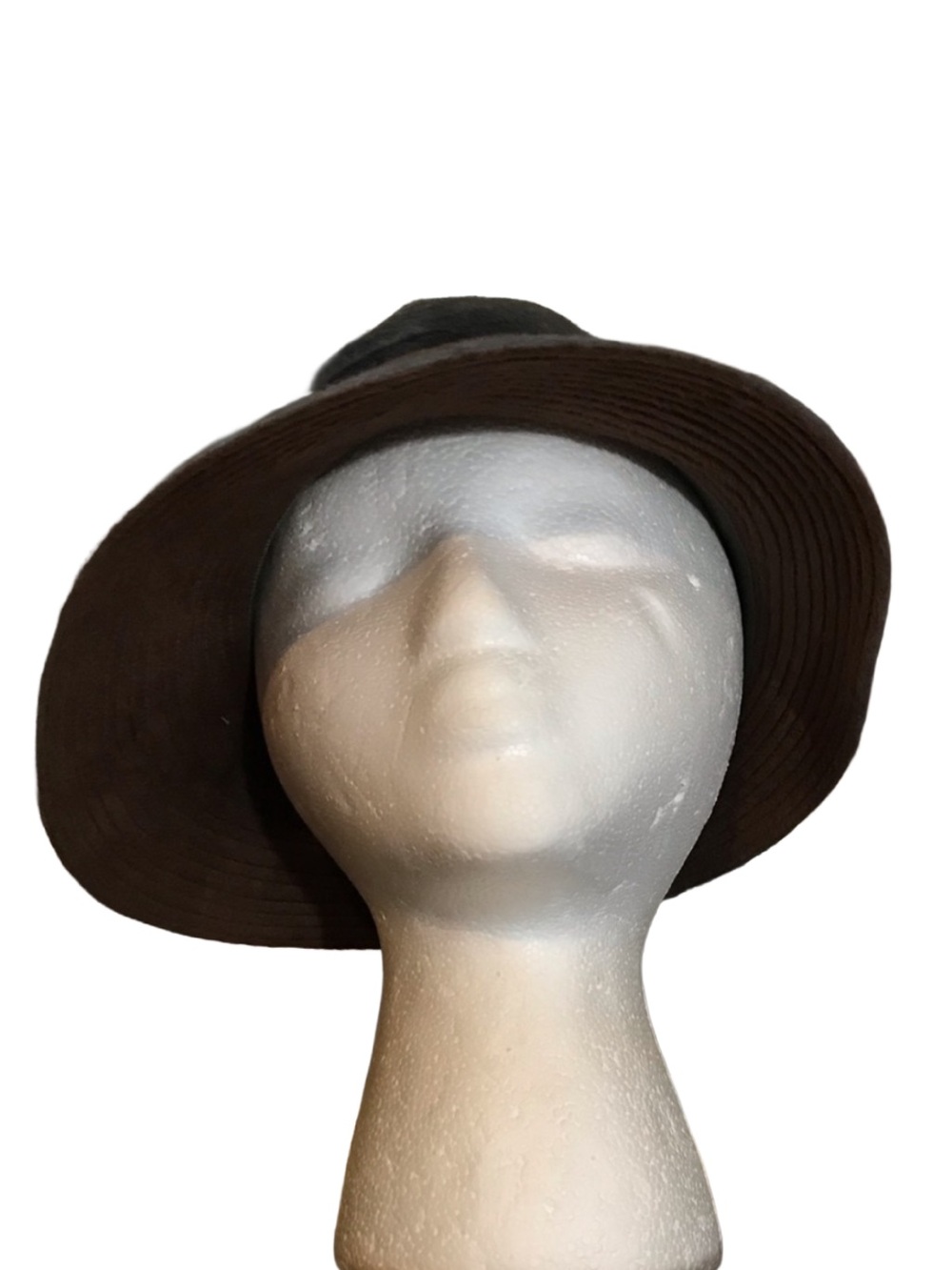 VINTAGE GEORGI ORIGINAL GRAY & BROWN VELOUR MODIFIED FEDORA FELT HAT - Picture 3 of 10
